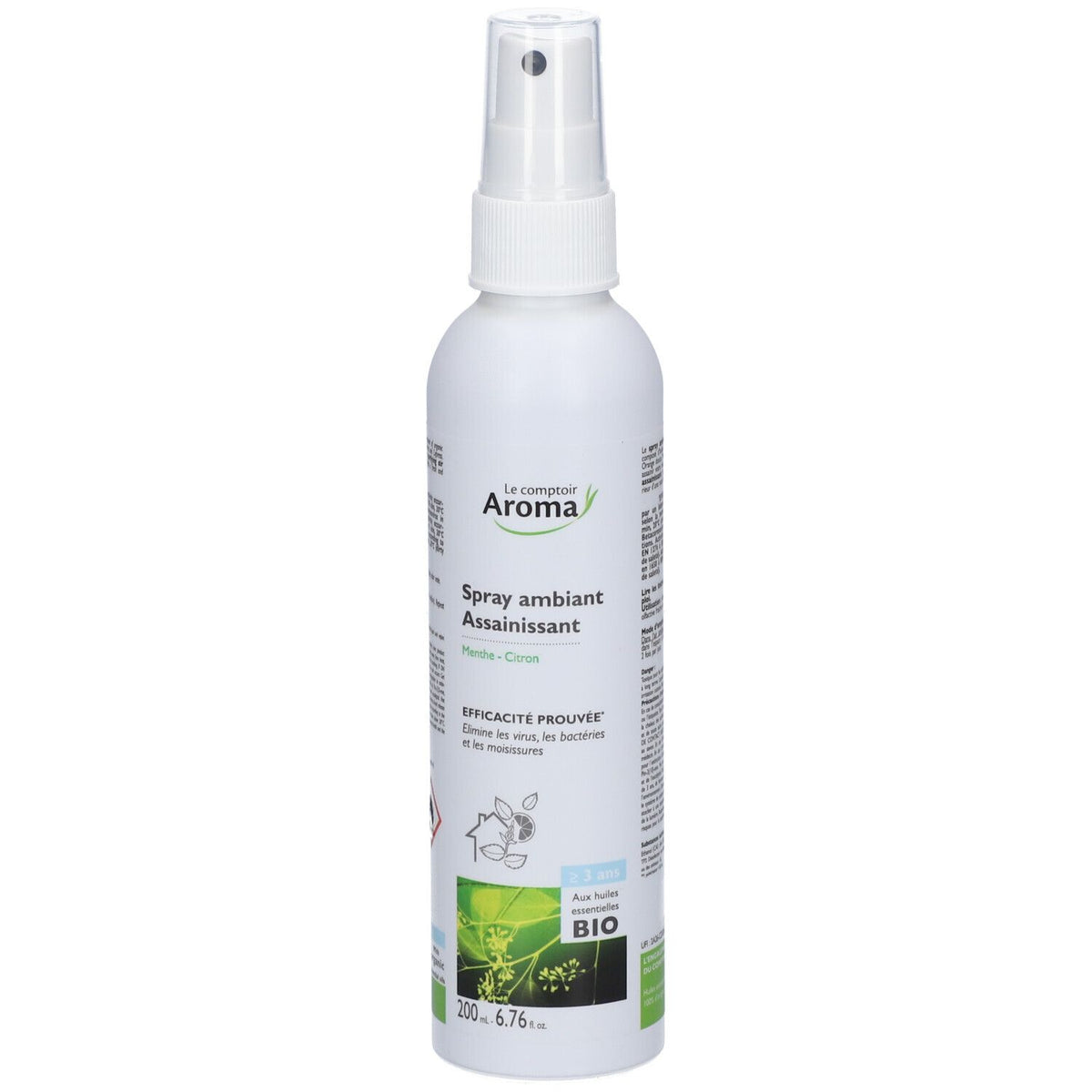 Le Comptoir Aroma Spray Ambiant Assainissant Menthe - Citron (200 ml)