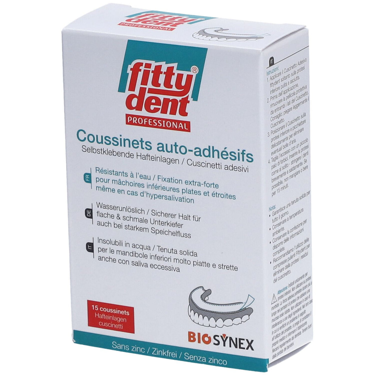 Fittydent Professional Coussinets adhésifs (15 pièces)