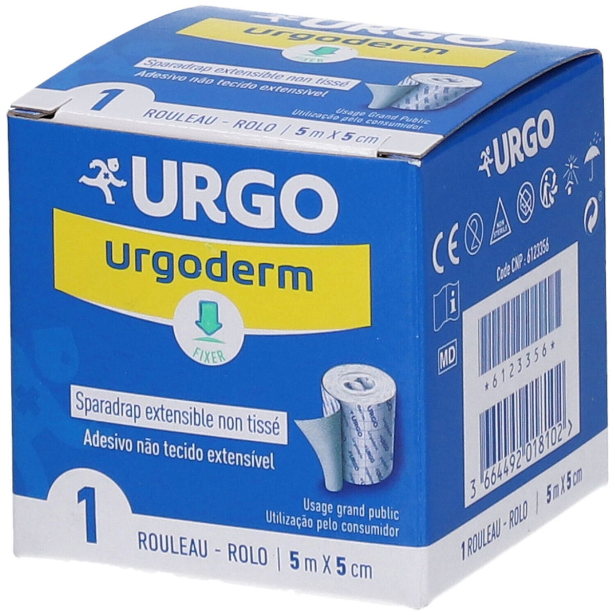 URGO Urgoderm sparadrap non tissé extensible 5 m x 5 cm — 1 pièce