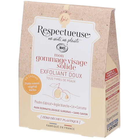 Respectueuse Mon Gommage Visage Solide EXFOLIANT DOUX Bio — 35 g