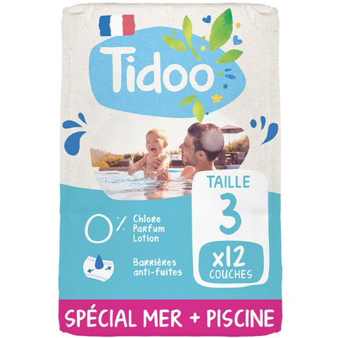 Tidoo Nature Swim & Play Swim Diapers Size 3 – 12 disposable diapers