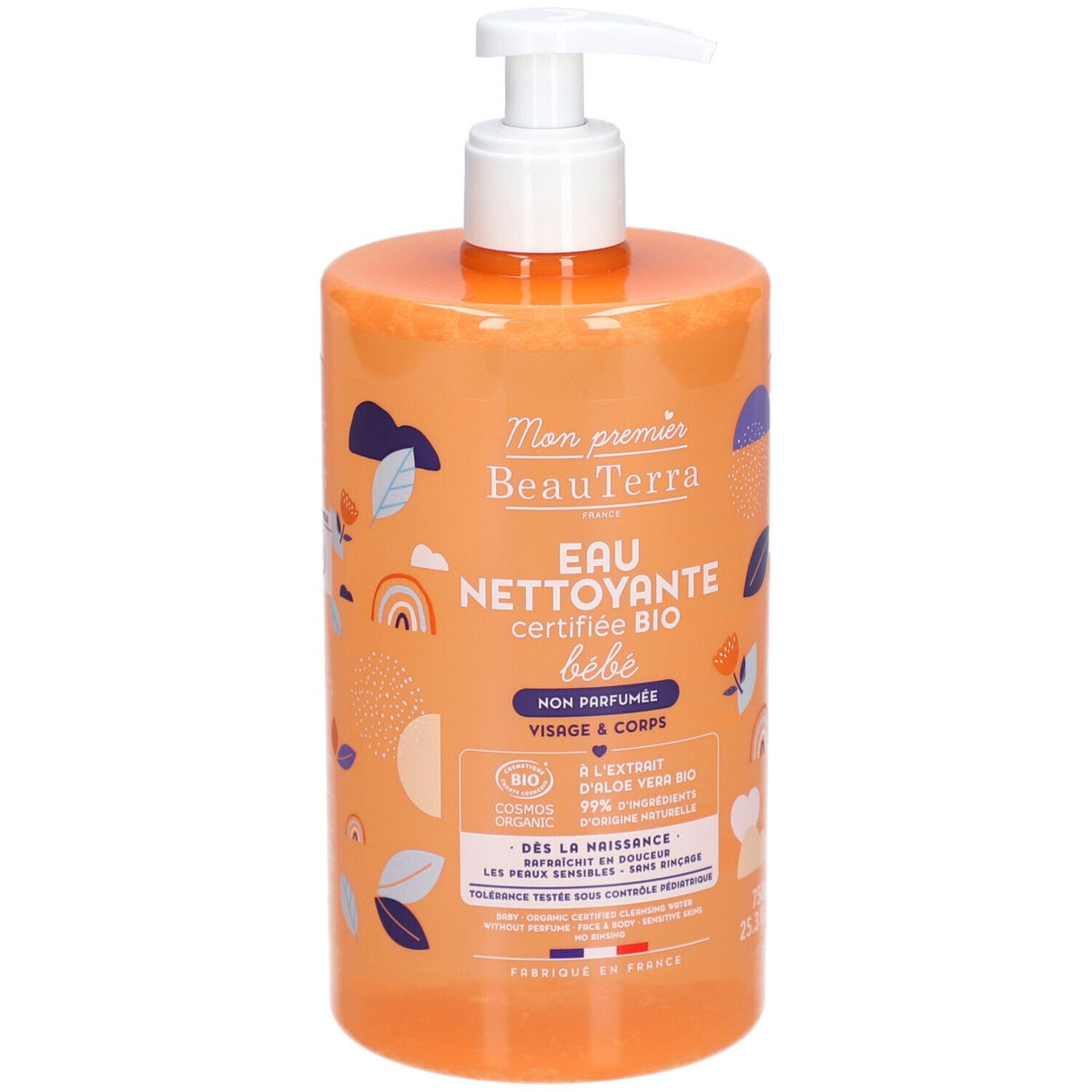 BeauTerra Eau Nettoyante Bio Bébé (750 ml)