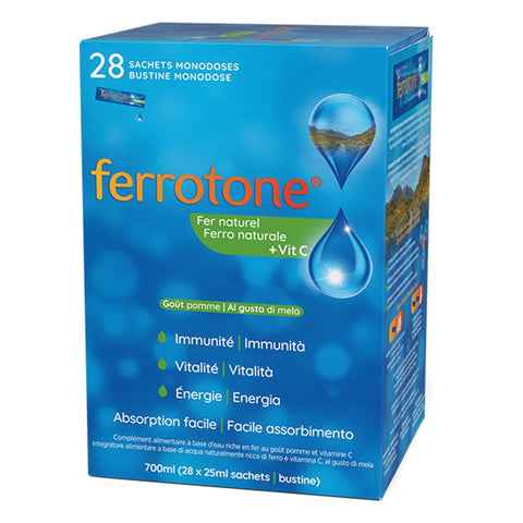 Ferrotone® + Vitamin C mit Apfelgeschmack (28 Beutel)