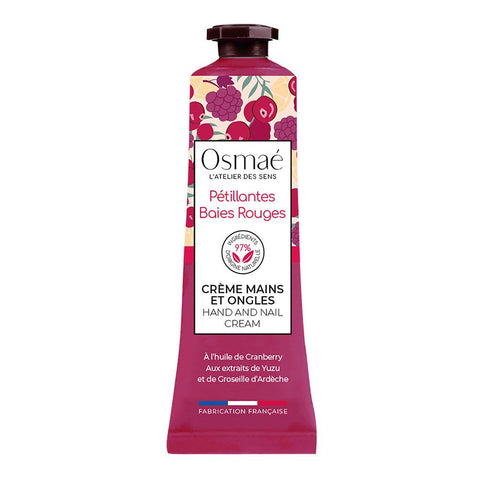 Osmaé Sprudelnde rote Beeren Hand- und Nagelcreme — 30 ml