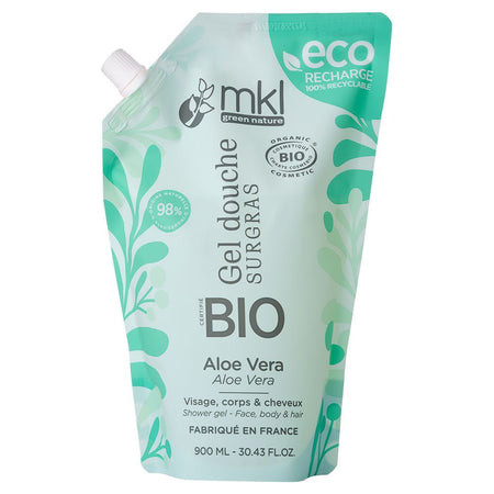mkl Gel douche éco-recharge certifiée bio 900 ml - Aloe Vera