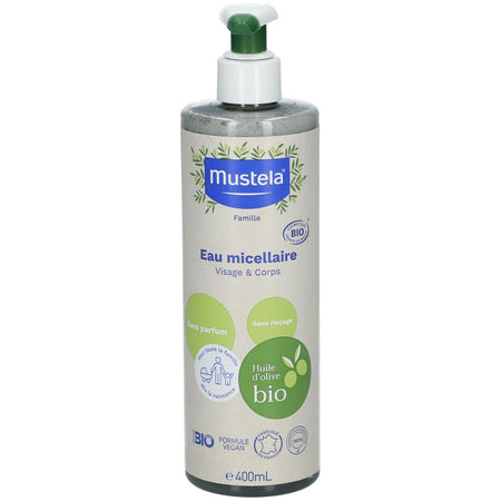 Mustela® Eau micellaire sans rinçage certifiée BIO (400 ml)