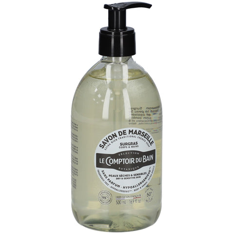 Le Comptoir du Bain Rückfettende Marseiller Seife – Hypoallergen — 500 ml