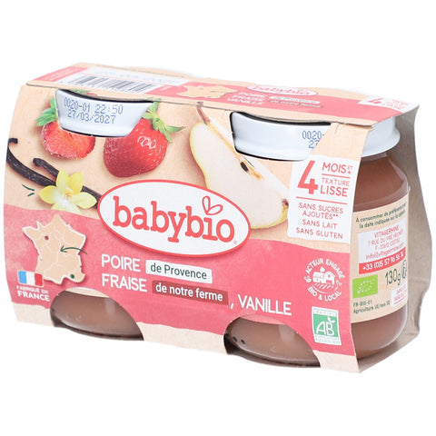 BABYBIO Birne Erdbeere Vanille — 260 g
