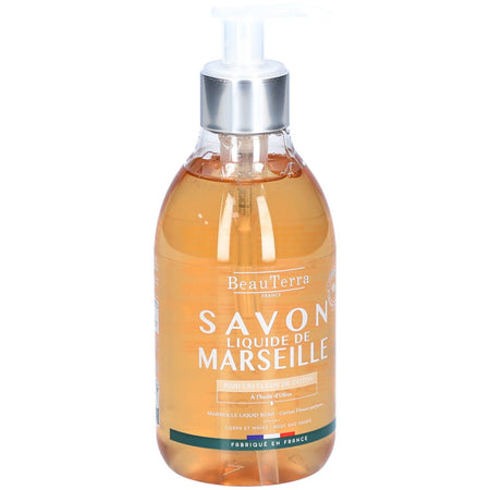 BeauTerra Savon Liquide de Marseille - Fleur de Coton (300 ml)