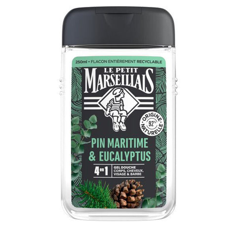 Le Petit Marseillais Gel Douche Homme Pin Maritime & Eucalyptus (250 ml)