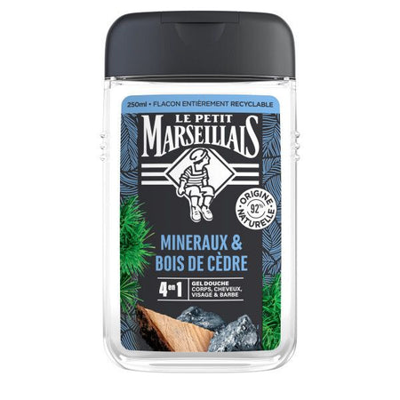 Le Petit Marseillais Gel Douche Homme Minéraux & Bois de Cèdre — 250 ml