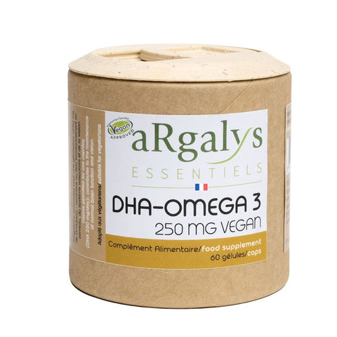 Argalys DHA 250 mg Oméga 3 végétalien (60 gélules)