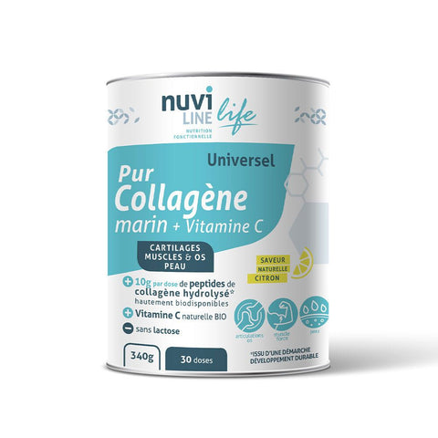 Nuviline Pure Marine Collagen-C Organic Vitamin C Lemon Flavor 340g