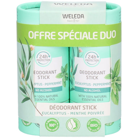 Weleda 24H feste Deocreme Eukalyptus Pfefferminze
