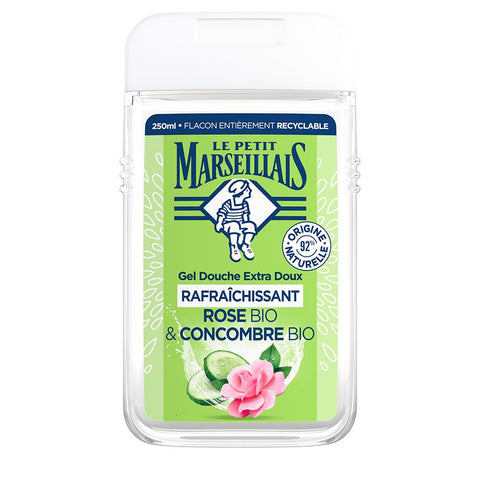 Le Petit Marseillais Gel Douche Extra Doux Rafraîchissant Rose BIO & Concombre BIO — 250 ml