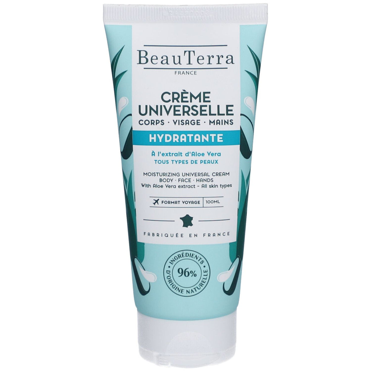 Beauterra Crème Universelle Hydratante Aloe Vera Visage Corps Mains (100 ml)