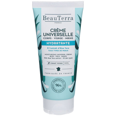 Beauterra Crème Universelle Hydratante Aloe Vera Visage Corps Mains (100 ml)