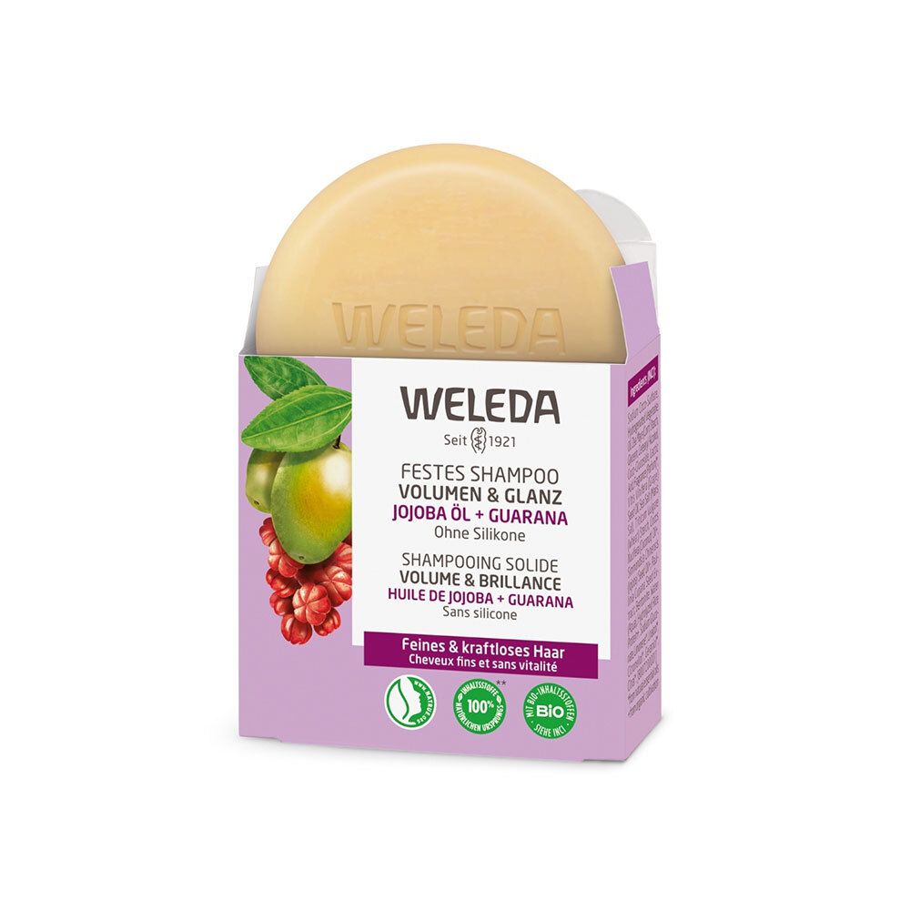 Weleda Shampooing solide Volume & Brillance - Huile de jojoba + guarana (50 g)