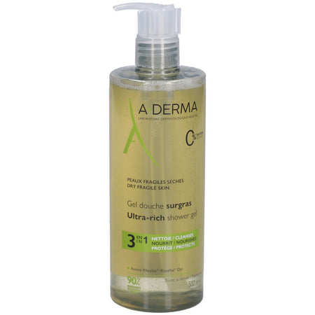A-Derma Gel douche surgras LES INDISPENSABLES — 500 ml