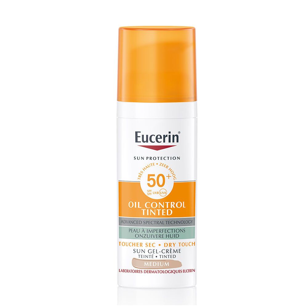 Eucerin Sun Oil Control Gel-Crème Toucher Sec Teinté Medium SPF50+ (50 ml)