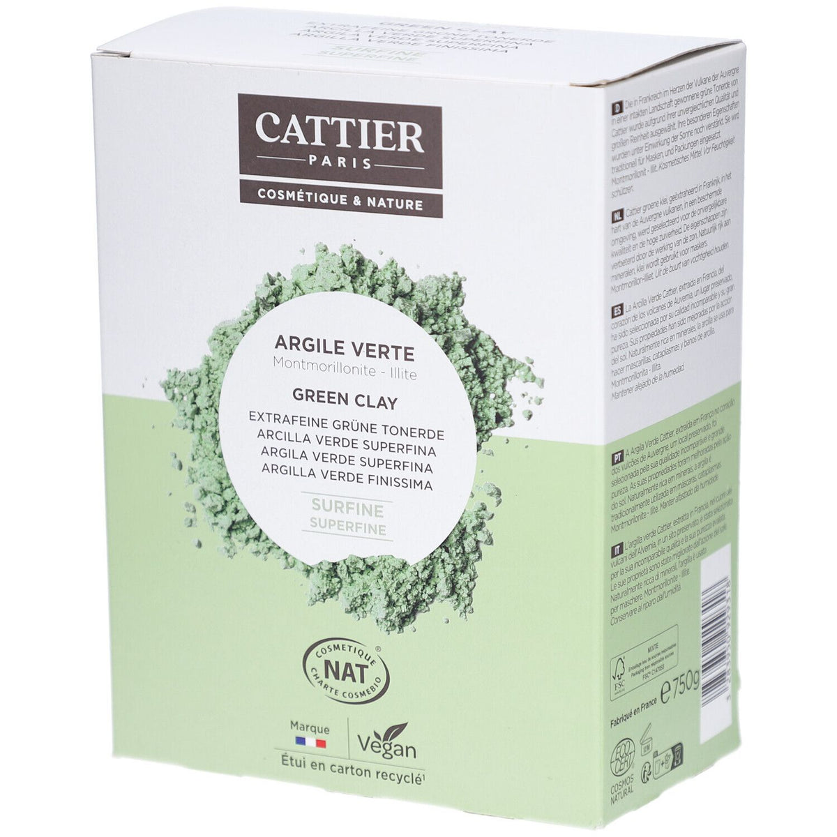 CATTIER Argile verte surfine vrac (750 g)