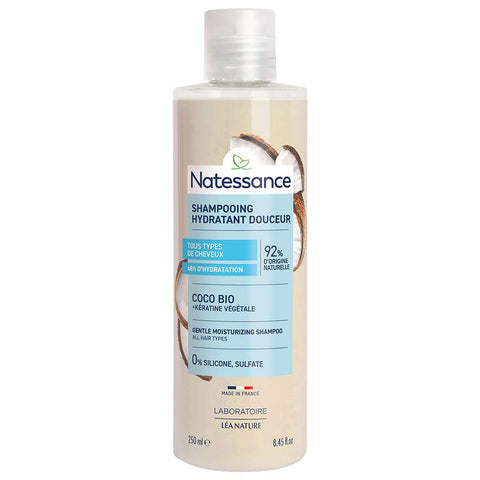 NATESSANCE Feuchtigkeitsspendendes Kokosnuss-Shampoo (250 ml)