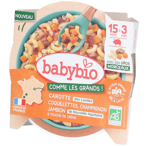 Babybio Coquillettes carotte champignon jambon (200 g)