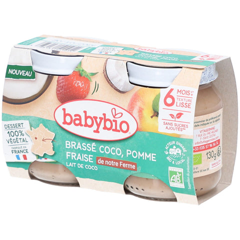 Babybio Brassé Coco Pomme Fraise (260 g)