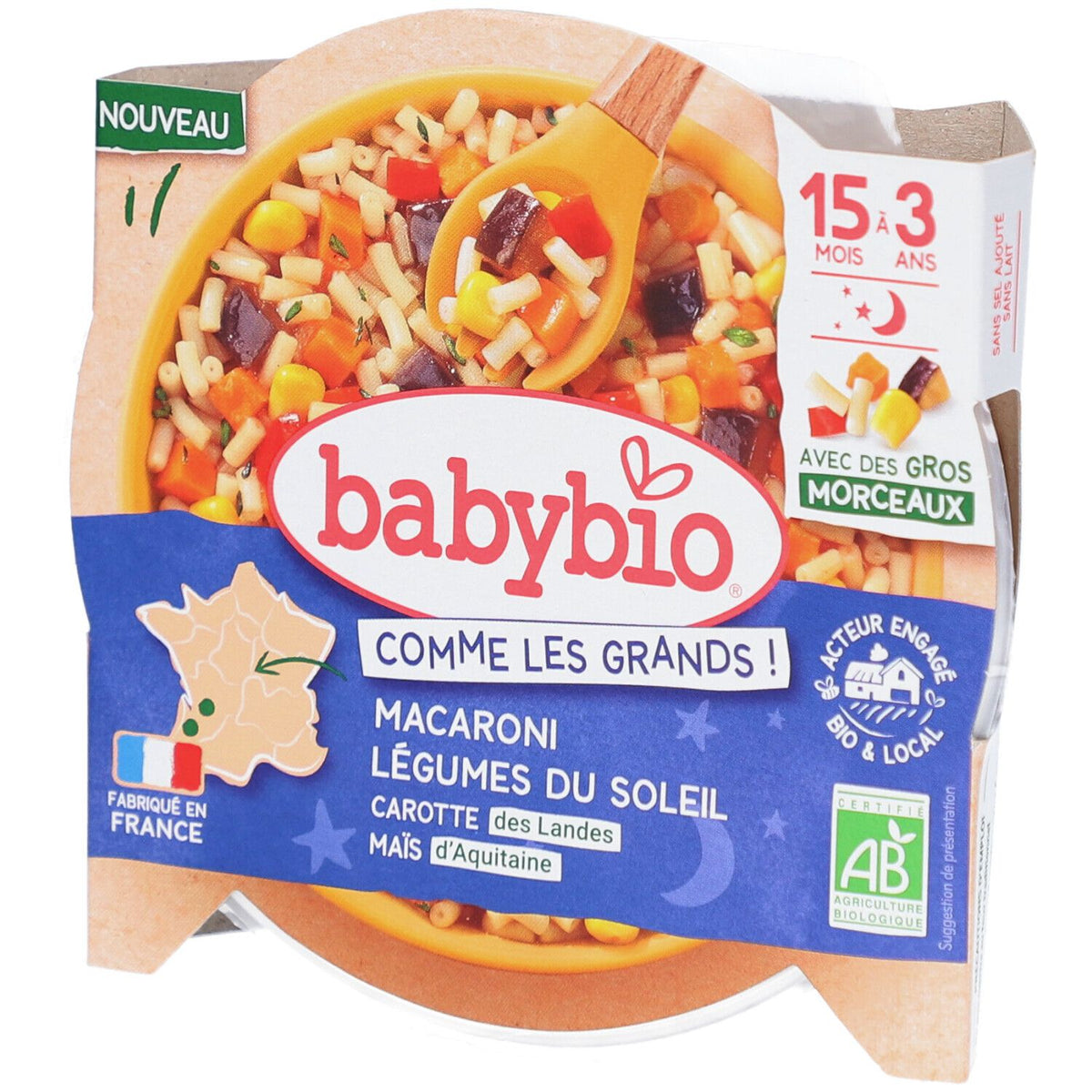 BABYBIO Macaroni Légumes du Soleil (200 g)