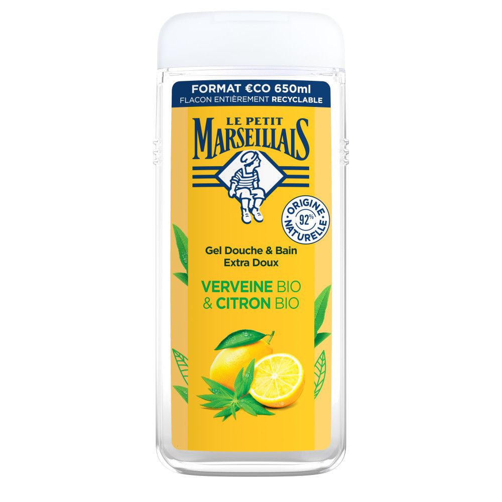 Le Petit Marseillais Gel Douche Extra Doux Verveine BIO & Citron BIO (650 ml)