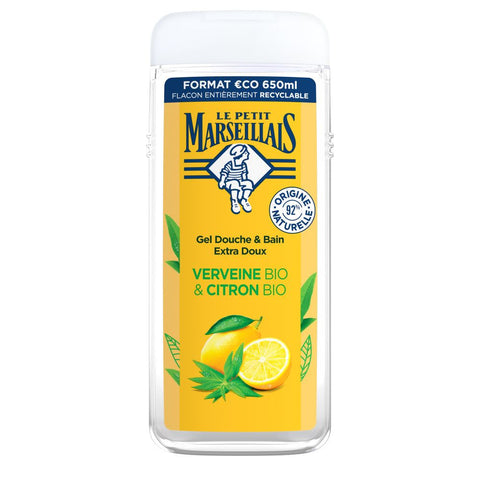 Le Petit Marseillais Gel Douche Extra Doux Verveine BIO & Citron BIO (650 ml)