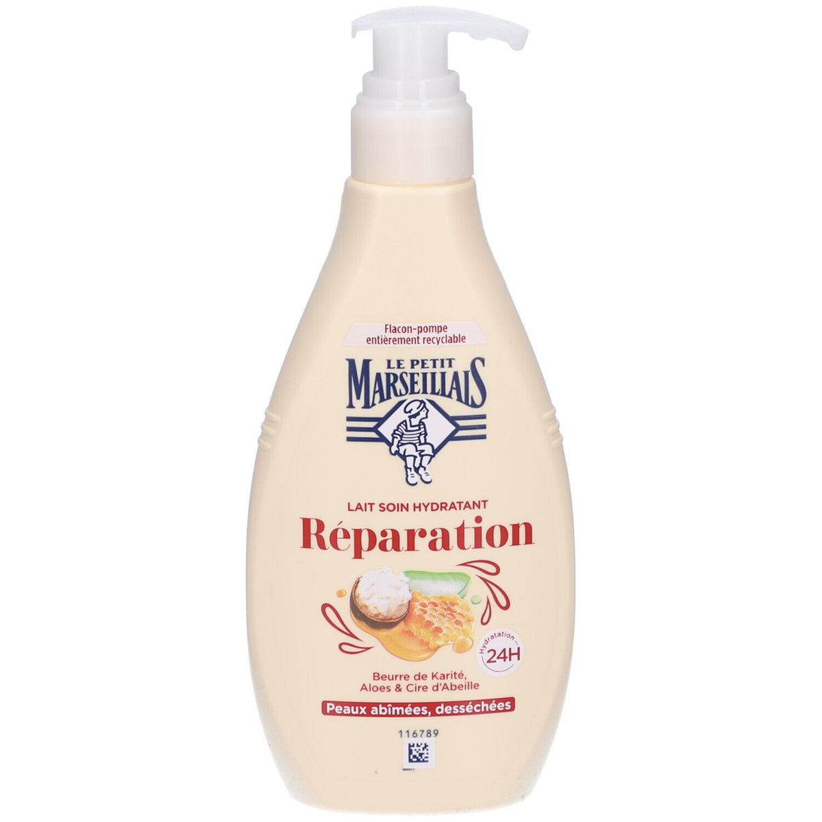 Le Petit Marseillais Lait Soin Hydratant Réparation Peaux Abîmées (250 ml)