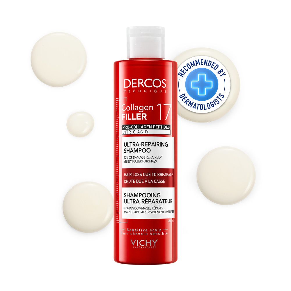 VICHY Dercos Collagen Filler 17 Shampooing Ultra-Réparateur — 200 ml