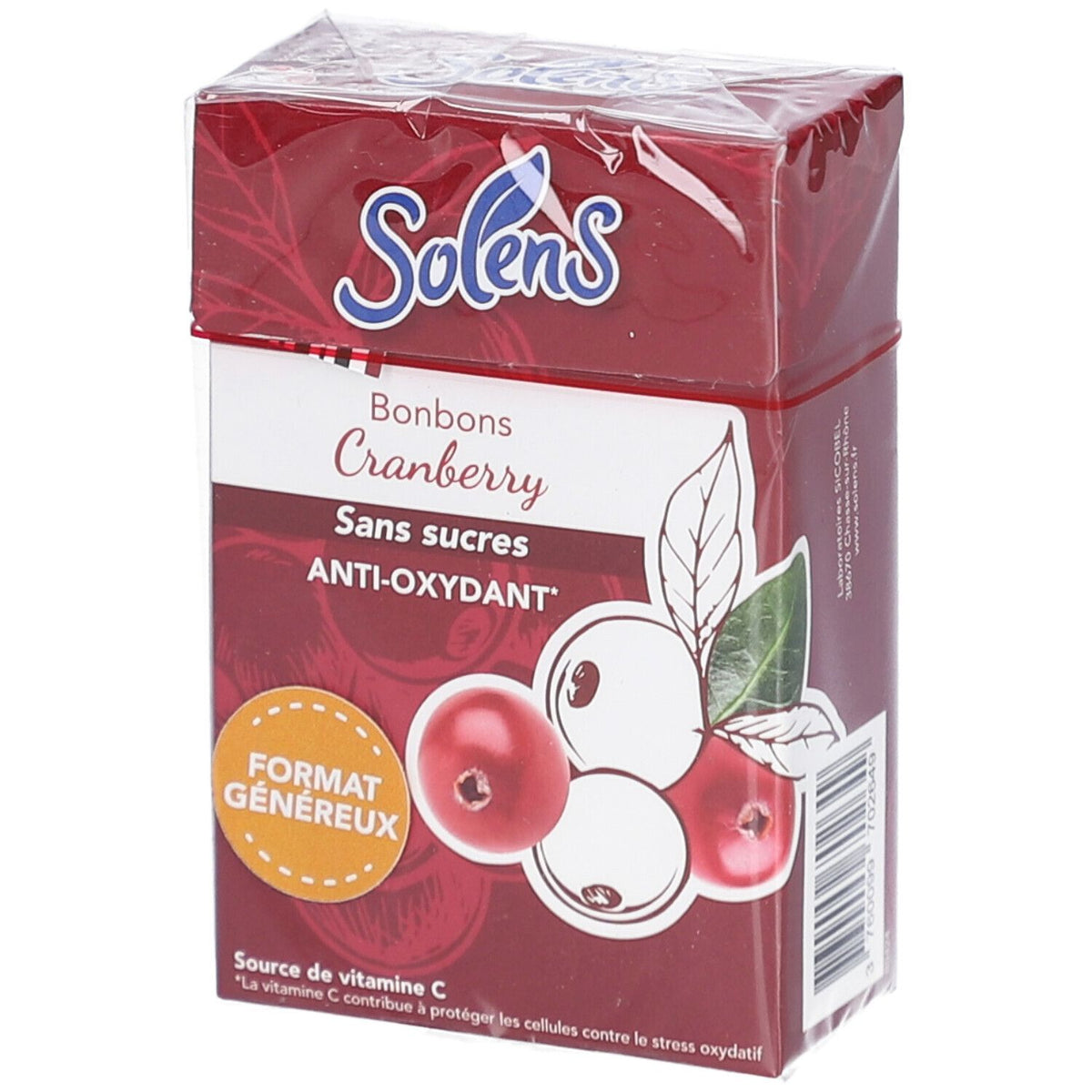 Solens Bonbons Cranberry Sans Sucres — 66 g