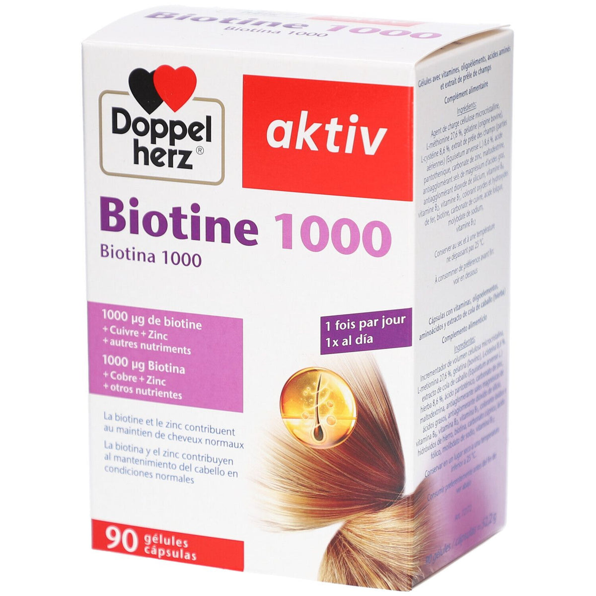 Doppelherz aktiv Biotine 1000 (90 gélules)