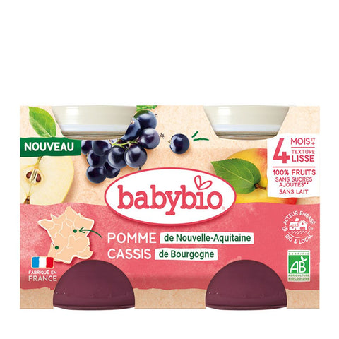 BABYBIO Pomme de Nouvelle-Aquitaine Cassis de Bourgogne (260 g)