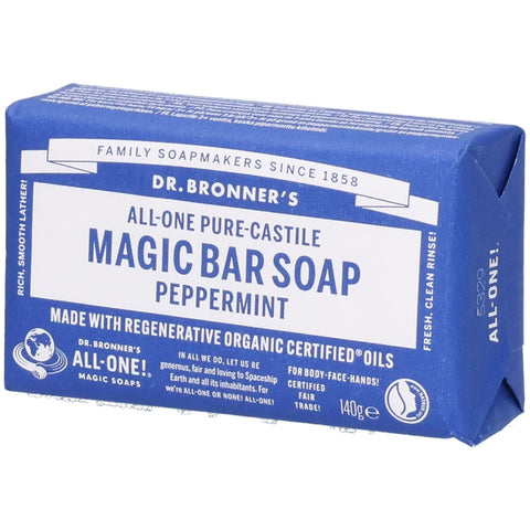 Dr. Bronner's Reine Pfefferminz-Kastilien-Zauberseife (140 g)