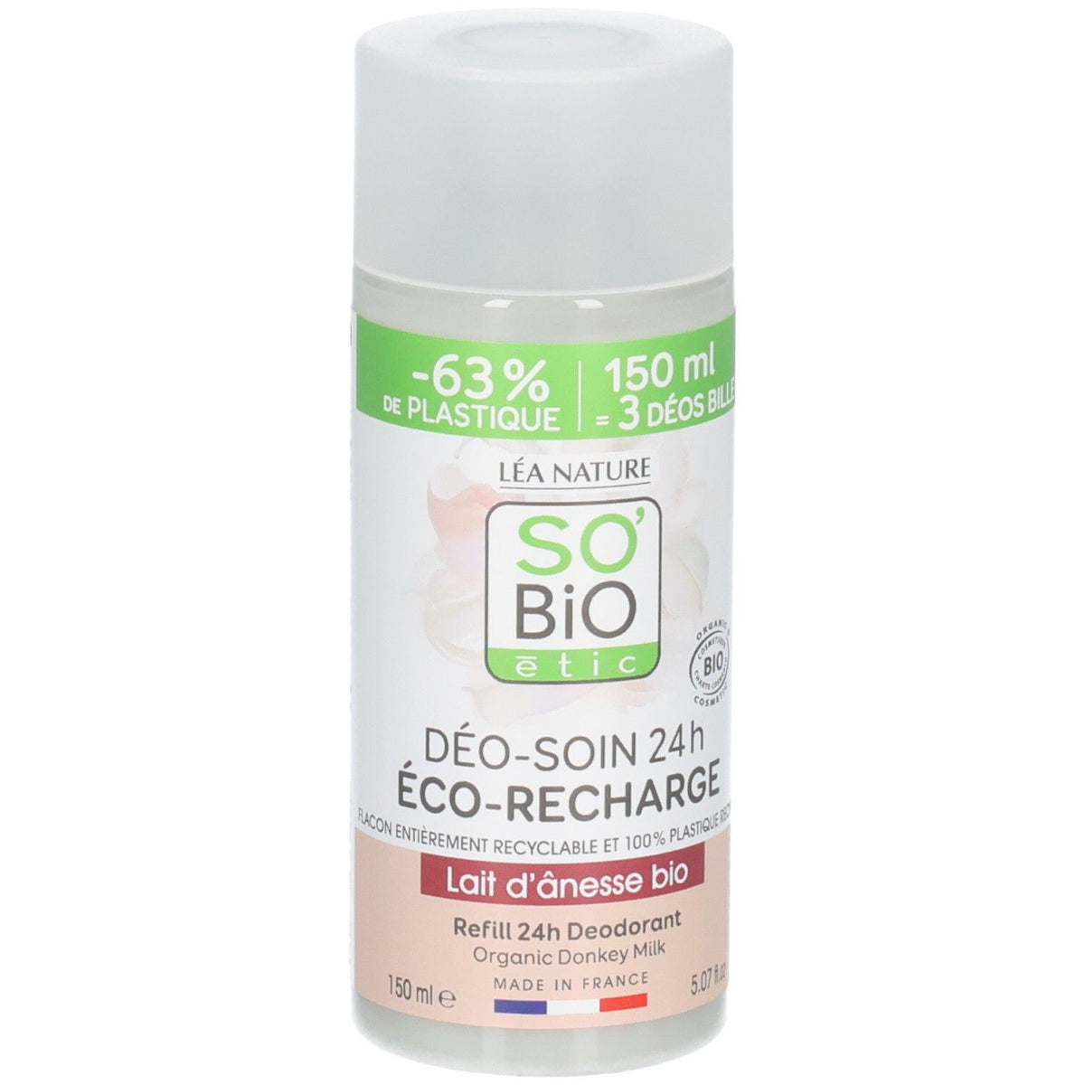 So Bio Etic Recharge Déo-Soin 24h - Lait d'Ânesse Bio (150 ml)