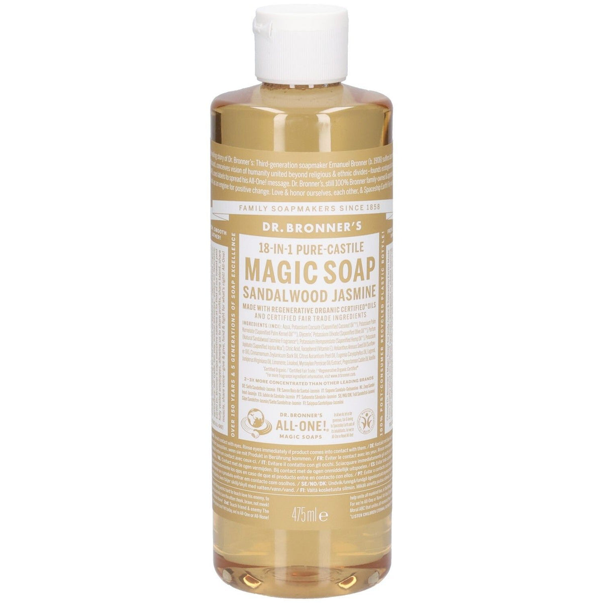 DR. BRONNER'S Savon liquide jasmin bois de santal (475 ml)