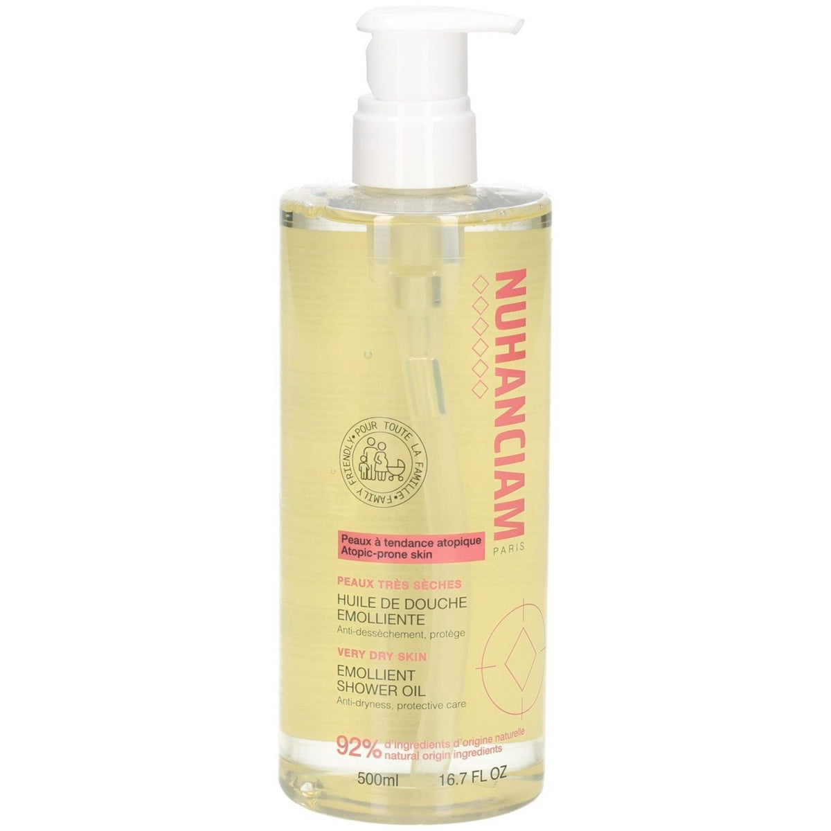Nuhanciam Huile de douche émolliente lavante (500 ml)