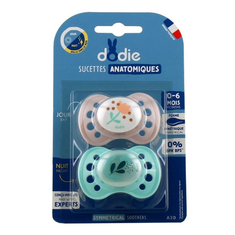 Dodie Anatomische Schnuller Reforest'Action Dans Ma Bulle 0-6M A99 2 Stück