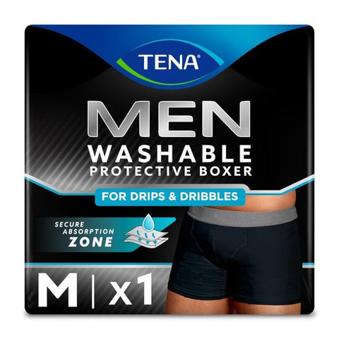 Tena Men Boxer Waschbar Schwarz M (1 Stück)