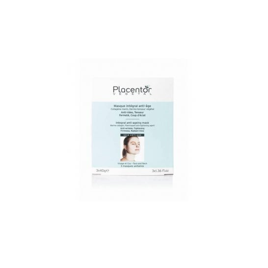 Placentor Végétal Masque Integral Anti-âge Visage et Cou (3 sachets 40 g)