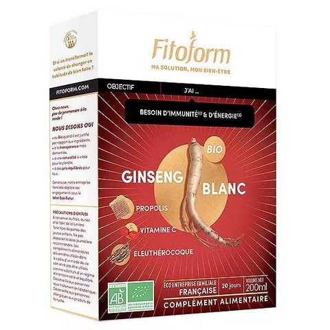 Fitoform Organic White Ginseng 20 ampoules