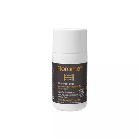 Florame Men's Organic Roll-On Deodorant 50ml