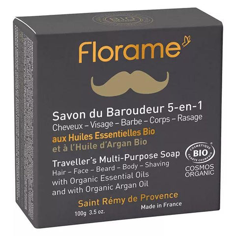 Florame Men 5-in-1 Adventurer Soap Organic 100g