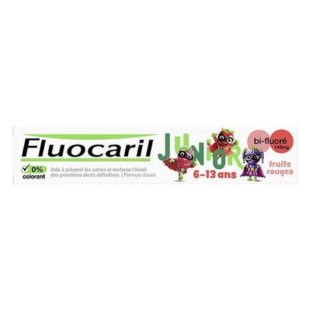 Fluocaril Junior 6-12 ans Dentifrice Gel Fruits Rouges 75ml