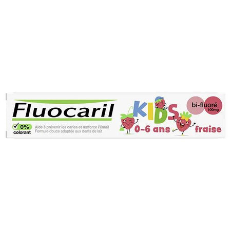 Fluocaril Kids 0-6 ans Dentifrice Bi-fluoré Enfants Arôme Fraise 75ml