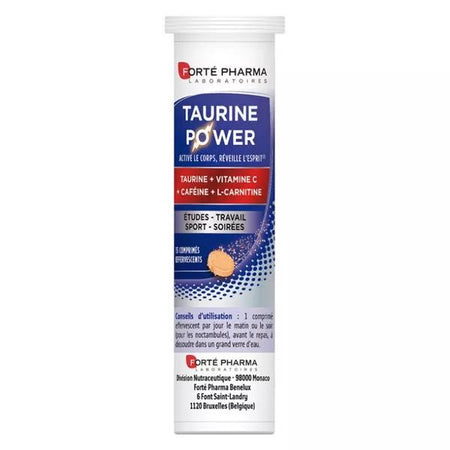 Forté Pharma Taurine Power Booster d'énergie 15 comprimés effervescents