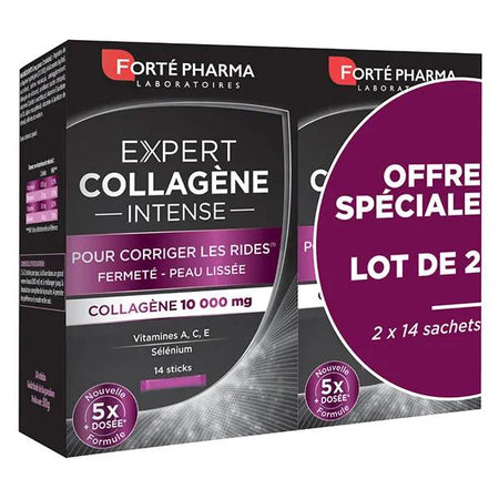 Forté Pharma Expert Collagène Intense Sélénium Vitamine C Lot 2x 14 sticks